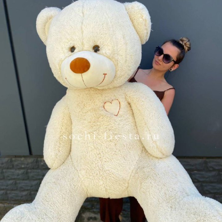 Белый плюшевый мишка большой в Старом Осколе