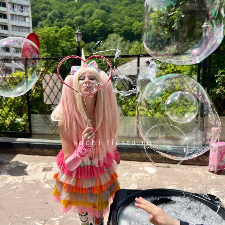 Шоу мыльных пузырей в Старом Осколе