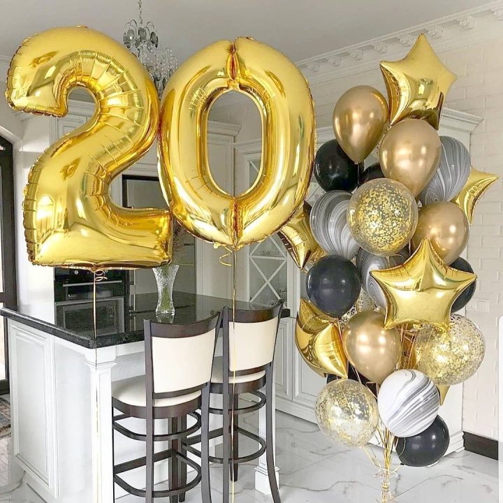 Фольгированный шар Золотая Цифра в Старом Осколе