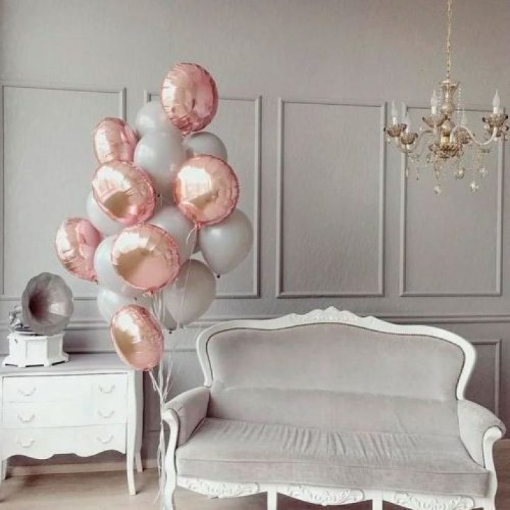 Фонтан шаров "Софт рози" в Старом Осколе