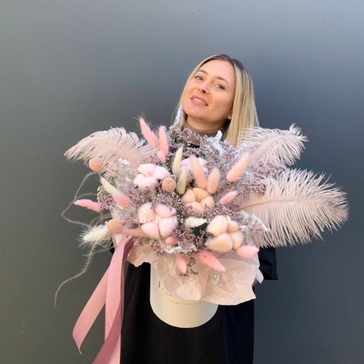 Авторский бокс с сухоцветами в Старом Осколе