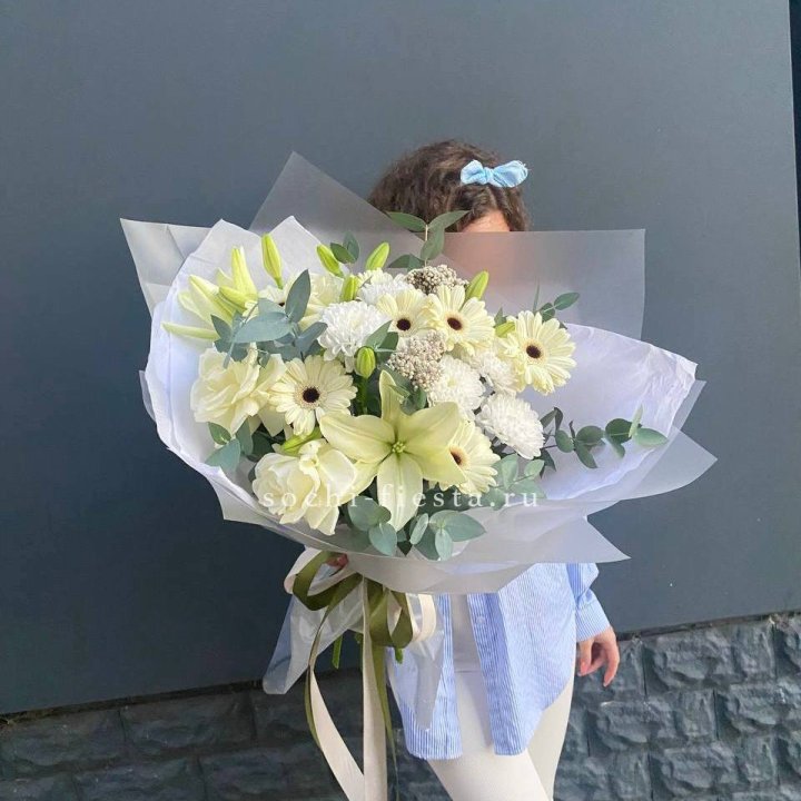Букет с лилией и герберой в Старом Осколе