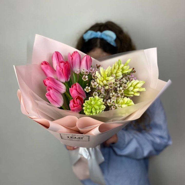  Дуо тюльпаны и гиацинты в Старом Осколе