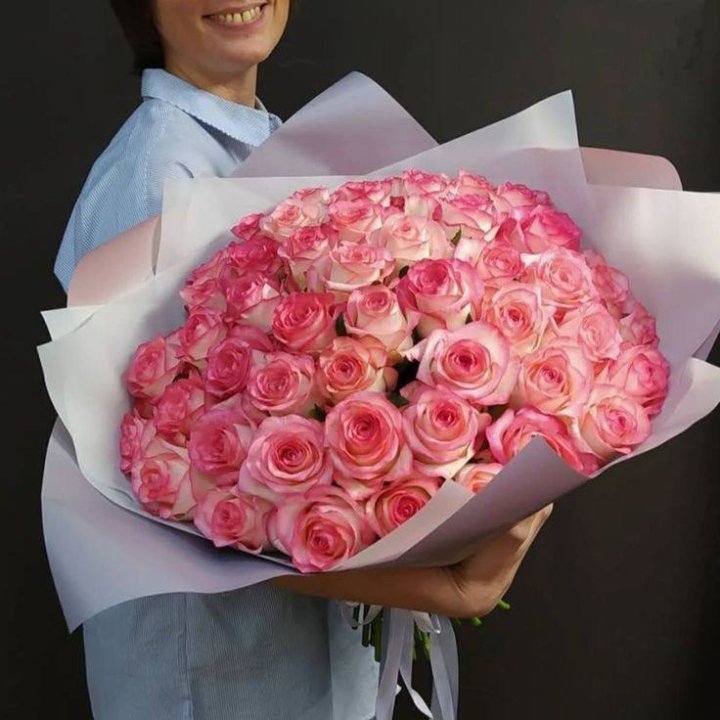 101 роза Джумилия в оформлении  в Старом Осколе