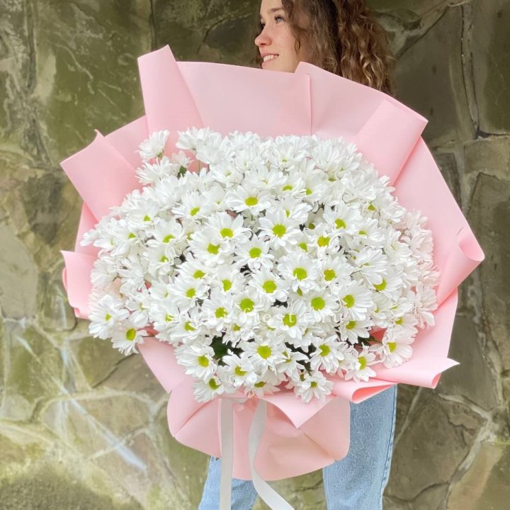  Букет хризантем "Крем" в Старом Осколе