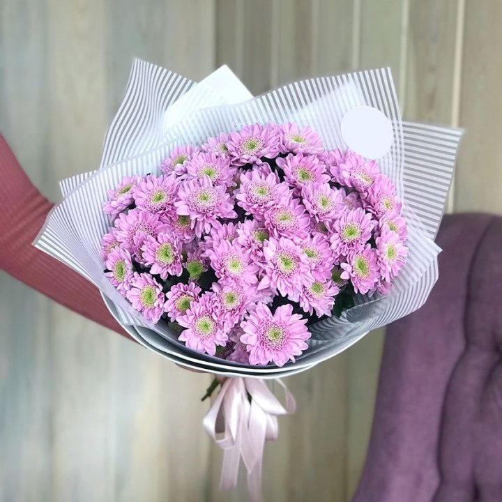 Букет розовых хризантем в Старом Осколе