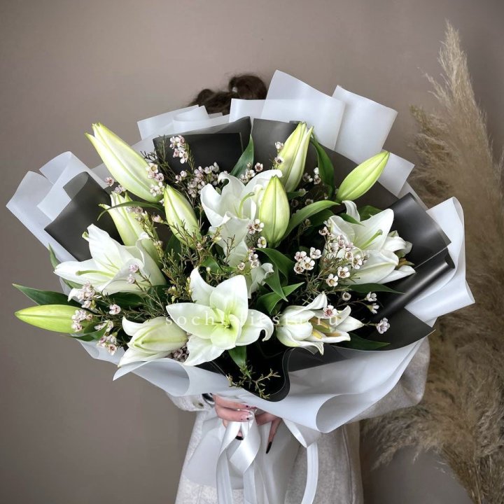 Букет лилий Снежная королева в Старом Осколе