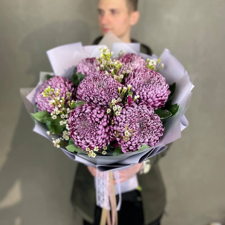 Букет хризантем "Палермо" в Старом Осколе