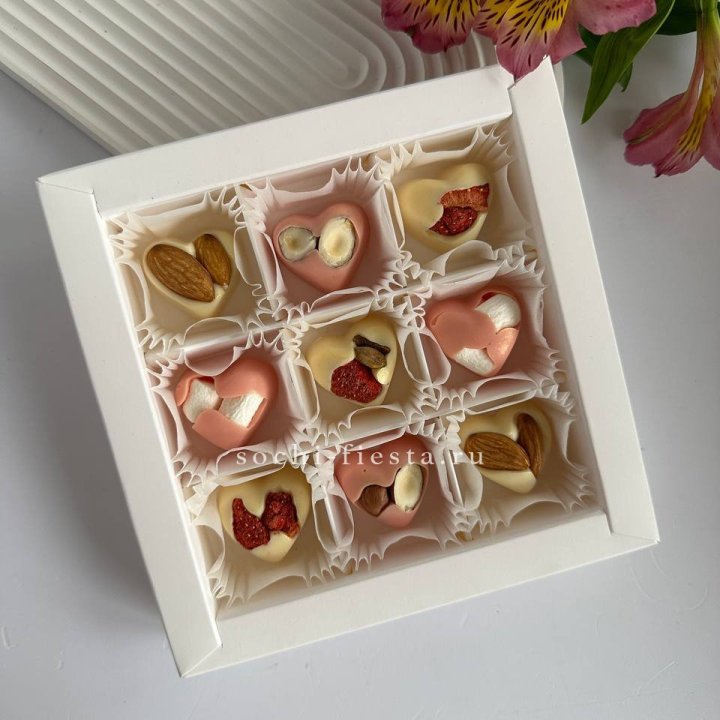 Набор конфет из бельгийского шоколада Сердца в Старом Осколе