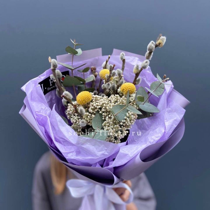 Букет с Вербой №1 в Старом Осколе