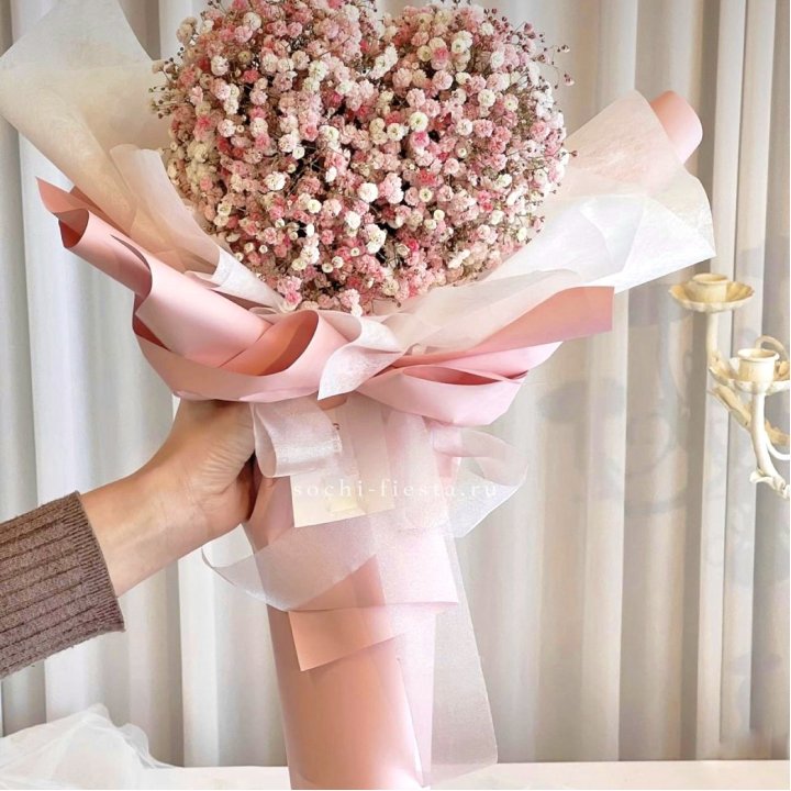 Сердце из гипсофилы  в Старом Осколе