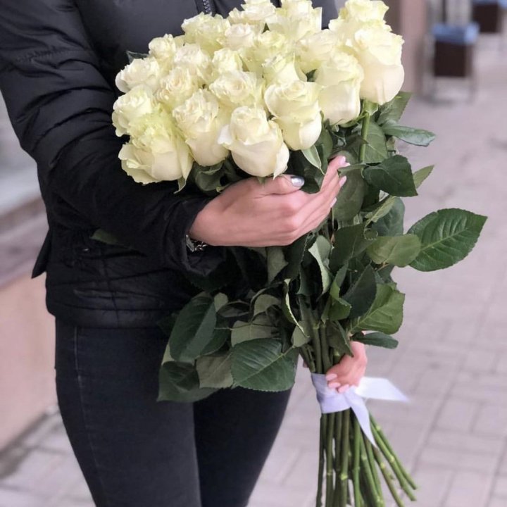 Голландские розы белые в Старом Осколе
