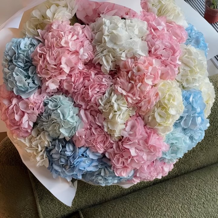 Букет гортензий микс в Старом Осколе