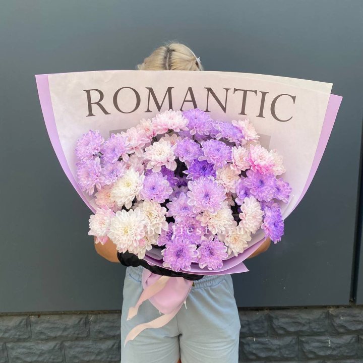 Букет сиреневых хризантем в Старом Осколе