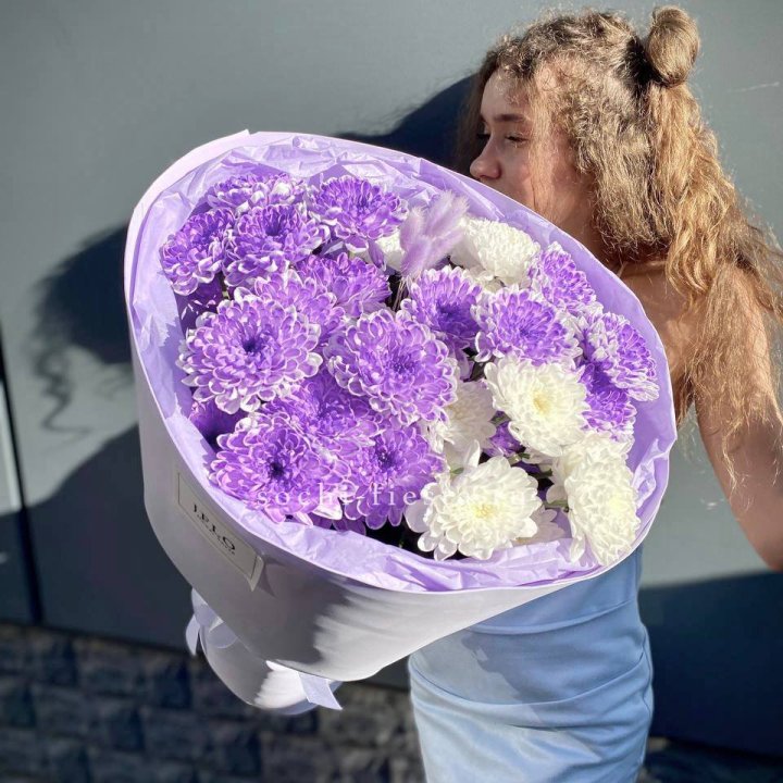  Букет хризантем "Сирена" в Старом Осколе