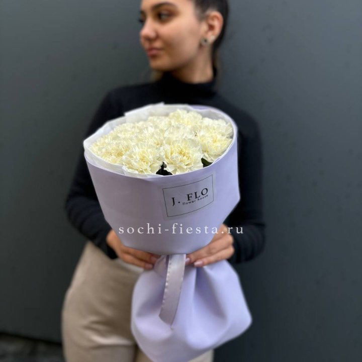 Букет белых диантусов в Старом Осколе