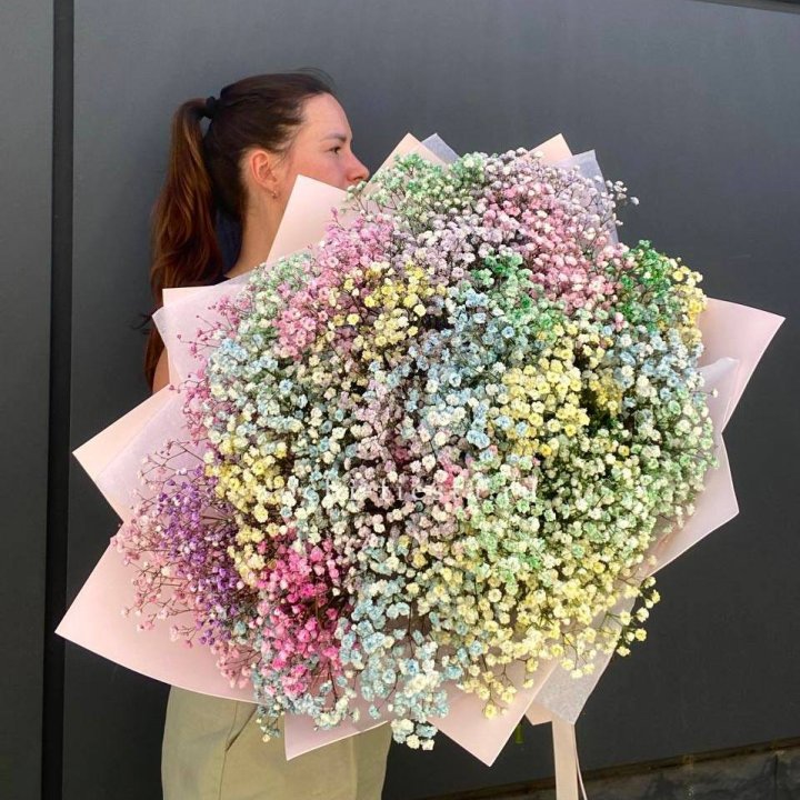 Пышный букет из гипсофил  в Старом Осколе