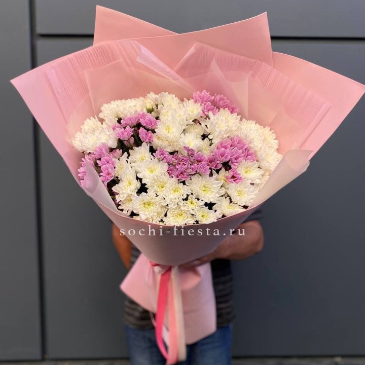  Букет хризантем- гигант  в Старом Осколе