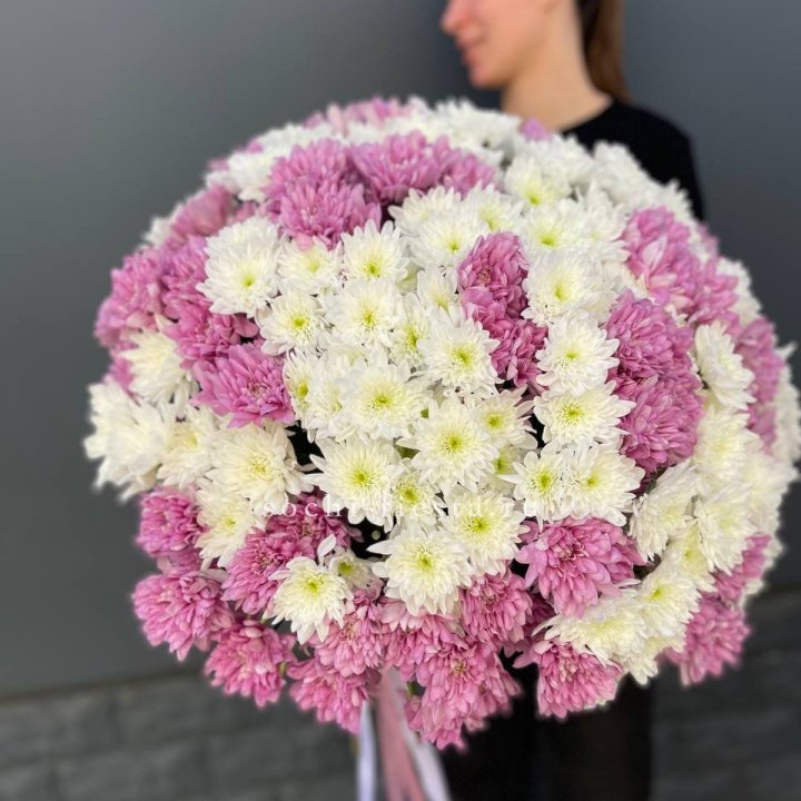  Букет 25 хризантем микс в Старом Осколе