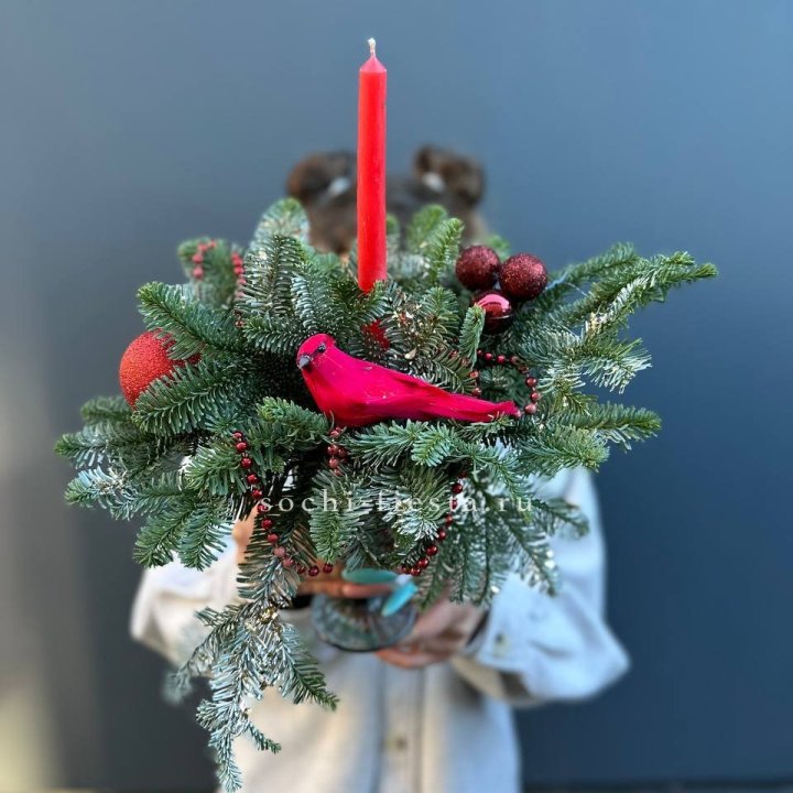 Новогодняя композиция в бокале в Старом Осколе