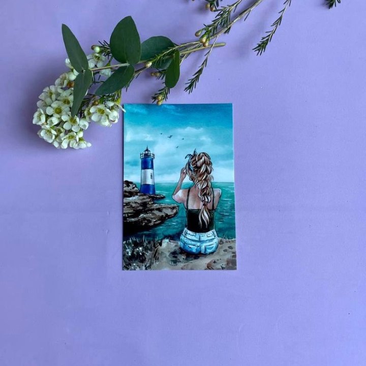 Открытка к букету "Океан" в Старом Осколе