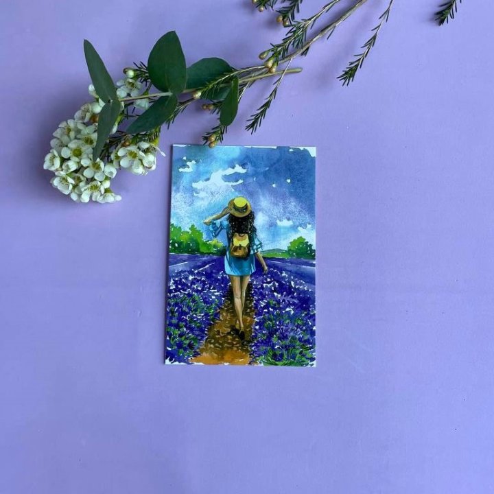 Открытка к букету "Цветочная дорога" в Старом Осколе