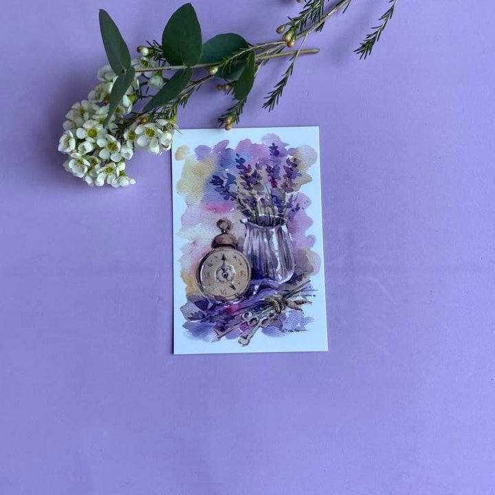 Открытка к букету "Часы" в Старом Осколе