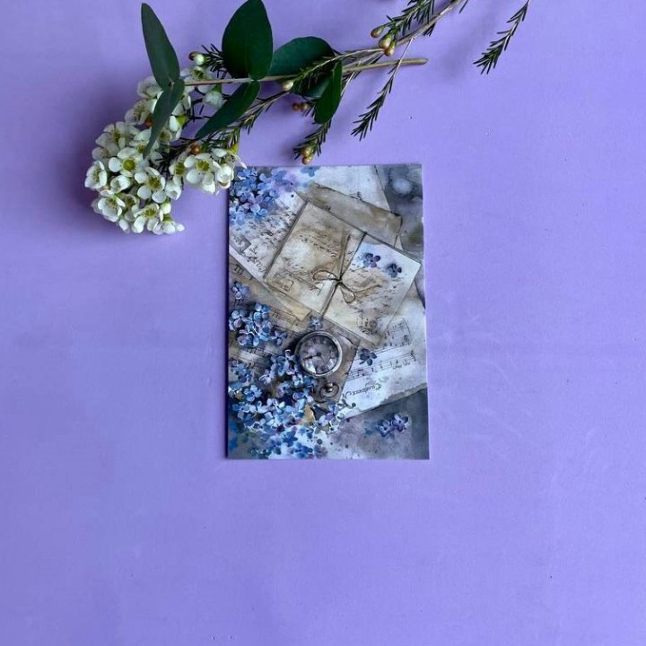 Открытка к букету "Время" в Старом Осколе