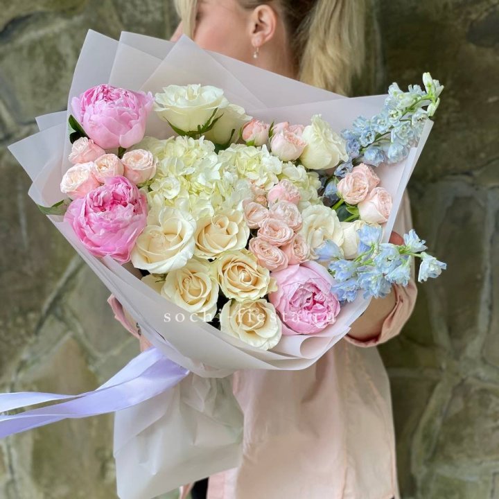 Букет с пионами "Богема" в Старом Осколе