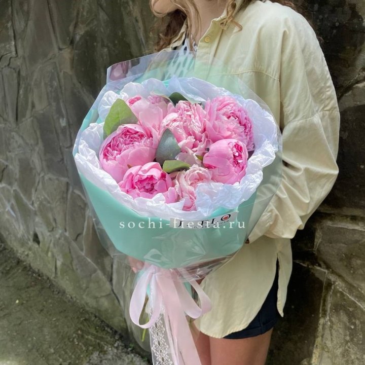 7 зефирных пионов в фоамиране в Старом Осколе