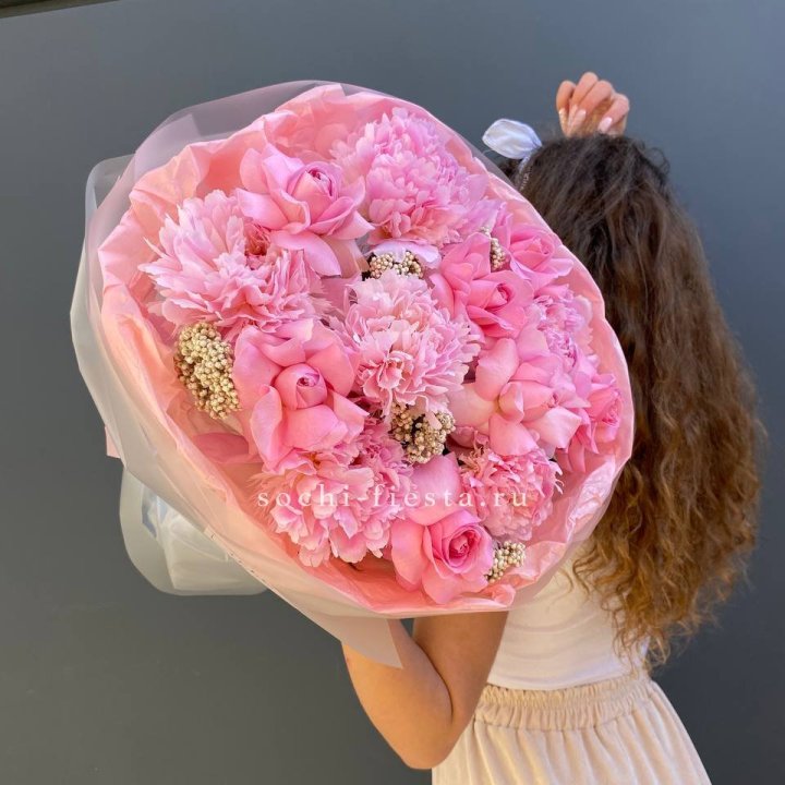  Букет с пионами "Пинки" в Старом Осколе