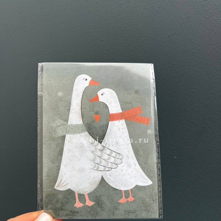 Открытка к букету "Гуси” в Старом Осколе