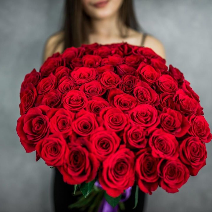 51 красная роза в Старом Осколе