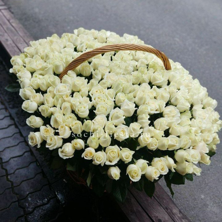 303 розы в корзине в Старом Осколе