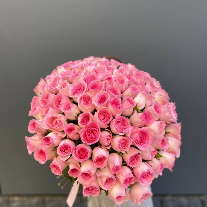 101 розовая роза в Старом Осколе