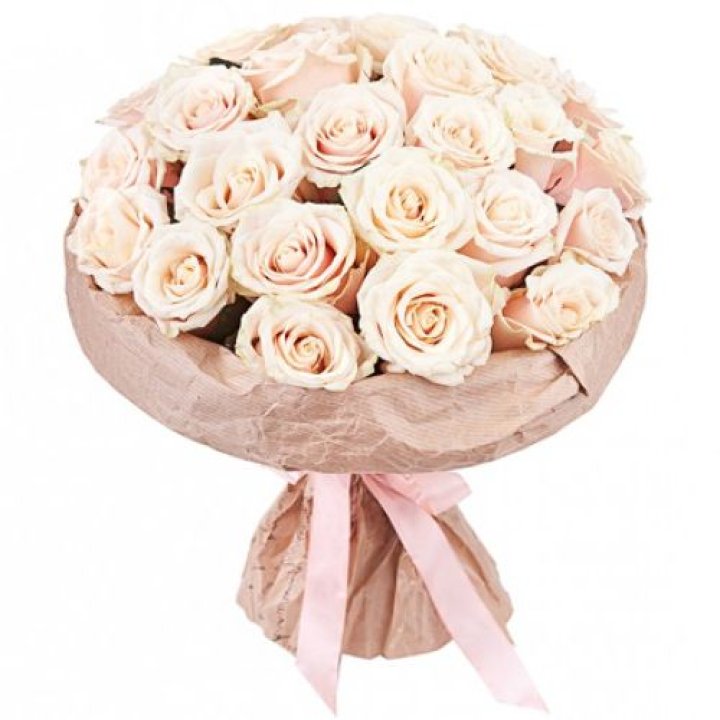 25 кремовых роз "Craft" в Старом Осколе