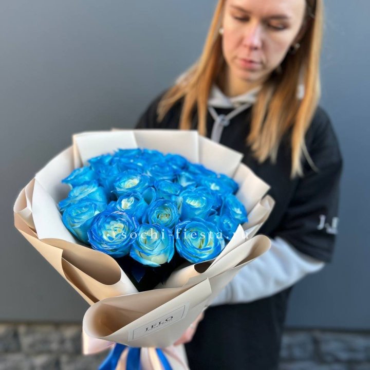 Букет синих роз блю логан в Старом Осколе