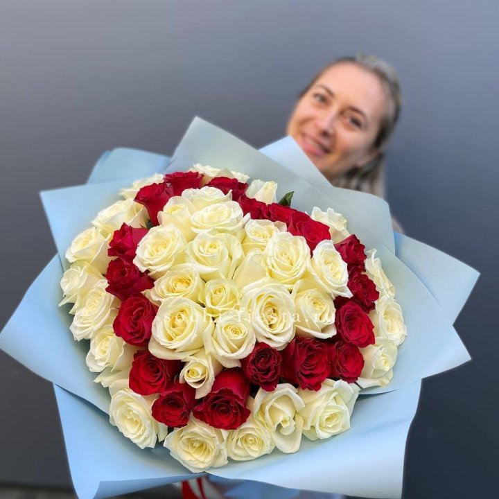 51 роза "Сердце" в Старом Осколе