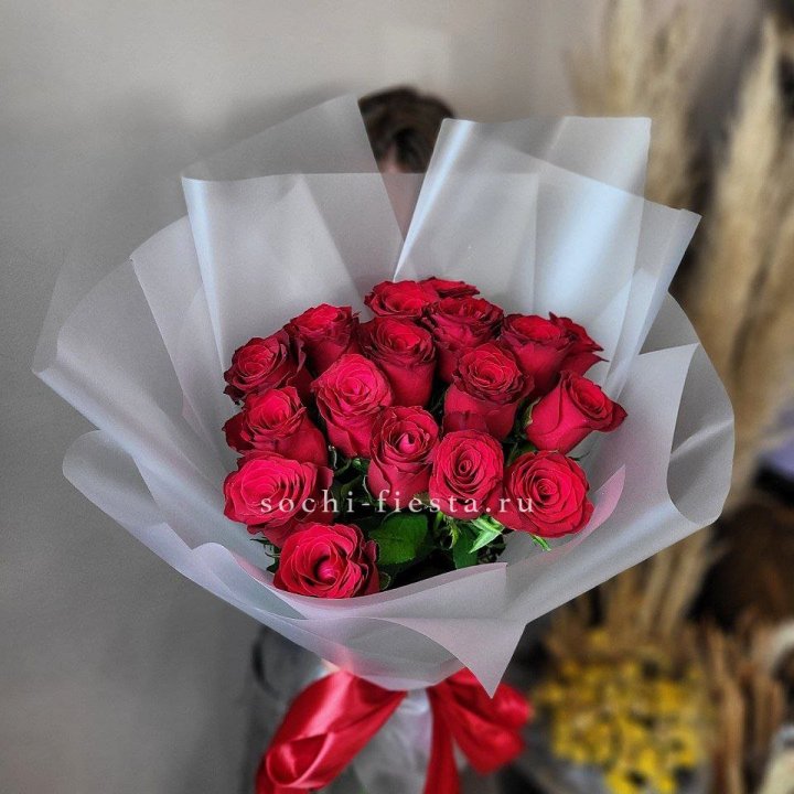 17 красных роз "Нет времени ждать" в Старом Осколе