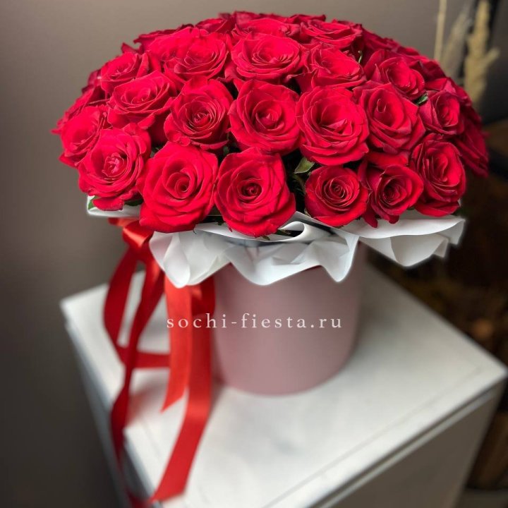 Красные розы 51шт  в коробке в Старом Осколе