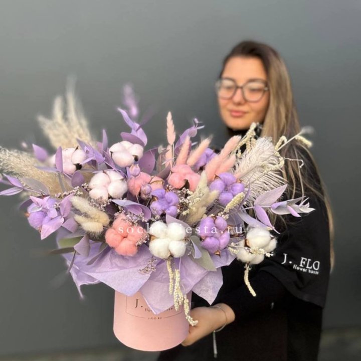 Авторский бокс с сухоцветами №4 в Старом Осколе