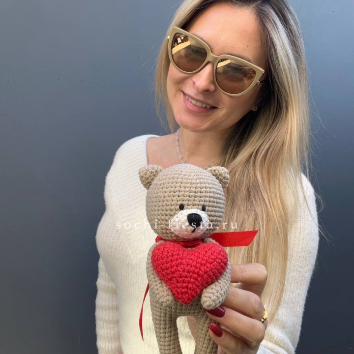 Мишка с сердцем ручной работы в Старом Осколе