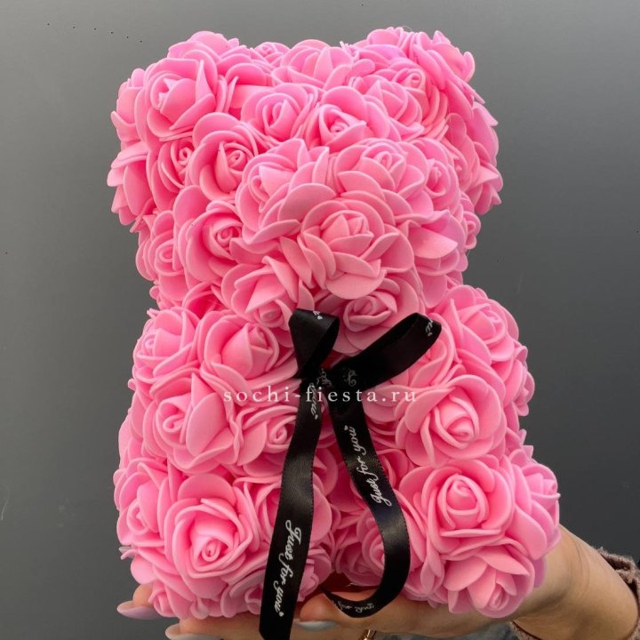 Игрушка медведь из розовых роз в Старом Осколе