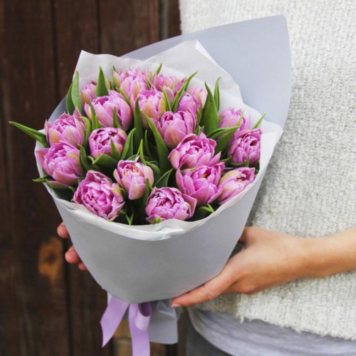 Букет пионовидных тюльпанов в Старом Осколе