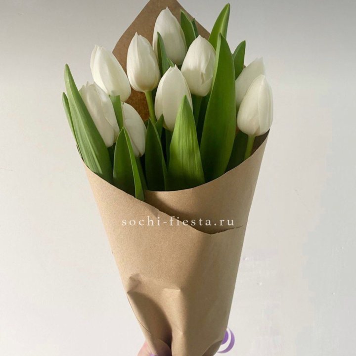 Букет белых тюльпанов в Старом Осколе
